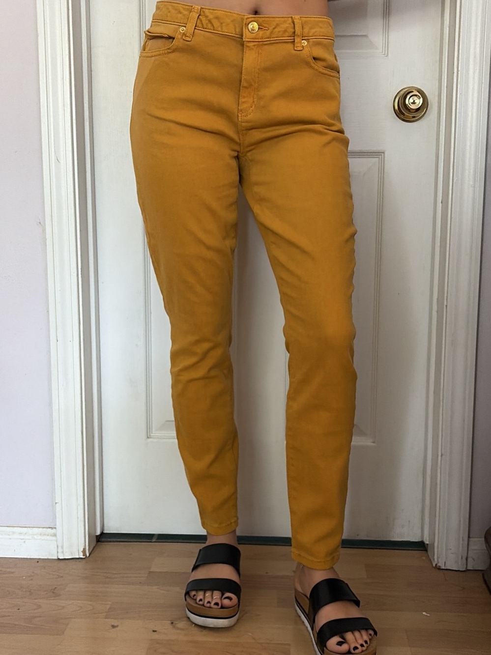 Michael Kors Jegging Mustard Yellow Skinny Pants Waist 8